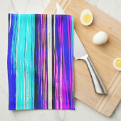 Blauwe Abstracte strepen 606 Theedoek (Quarter Fold)