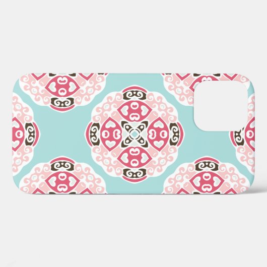 Blauwe abstracte tegels: schattig . Case-Mate iPhone case (Achterkant (horizontaal))
