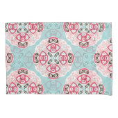 Blauwe abstracte tegels: schattig . kussensloop (Voorkant)