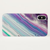 blauwe abstracte telefoonbehuizing voor frambozen Case-Mate iPhone case (Achterkant (horizontaal))