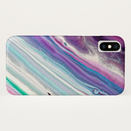 blauwe abstracte telefoonbehuizing voor frambozen Case-Mate iPhone case (Achterkant (horizontaal))