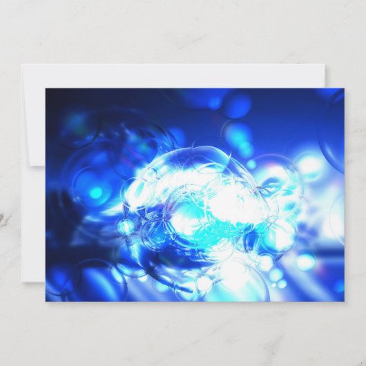 Blauwe Abstracte uitnodiging (Voorkant)