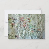 Blauwe abstracte uitnodiging, Gerecyclede kunststo Kaart (Achterkant)