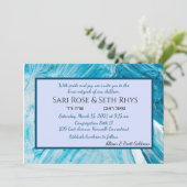 Blauwe Abstracte uitnodiging voor verf (Staand voorkant)