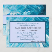 Blauwe Abstracte uitnodiging voor verf (Voorkant / Achterkant)