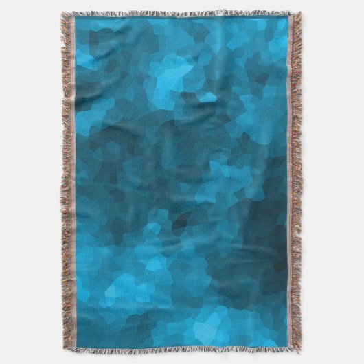 Blauwe abstracte veelhoekige achtergrond deken (Voorkant Verticaal)