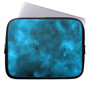 Blauwe abstracte veelhoekige achtergrond laptop sleeve