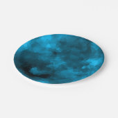 Blauwe abstracte veelhoekige achtergrond papieren bordje (Gekanteld)