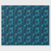 Blauwe Abstracte Verf Cadeaupapier (Vlak)