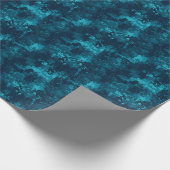 Blauwe Abstracte Verf Cadeaupapier (Hoek)
