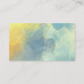Blauwe abstracte verf visitekaartsjabloon visitekaartje (Achterkant)
