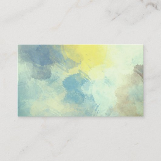 Blauwe abstracte verf visitekaartsjabloon visitekaartje (Voorkant)