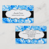 Blauwe abstracte Visitekaartjes met watertextuur (Voorkant / Achterkant)