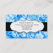 Blauwe abstracte Visitekaartjes met watertextuur (Achterkant)