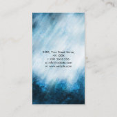 Blauwe Abstracte vlinderboom Visitekaartje (Achterkant)