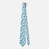 Blauwe Abstracte Vloeibare Zuurstof Cirkel Necktie Stropdas (Voorkant)