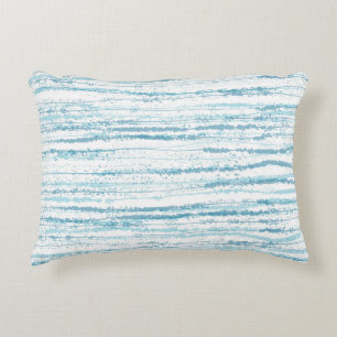 Blauwe Abstracte Waterverf Accent Kussen