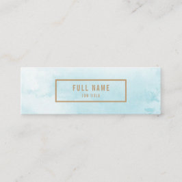 Blauwe Abstracte Waterverf Mini Visitekaartje