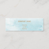 Blauwe Abstracte Waterverf Mini Visitekaartje (Achterkant)