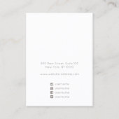 Blauwe Abstracte Waterverf Verouderde weergavehoud Visitekaartje (Achterkant)