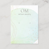 Blauwe Abstracte Waterverf Verouderde weergavehoud Visitekaartje (Voorkant)