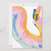 Blauwe Abstracte Waterverf zwenkgraaf Kaart (Achterkant)