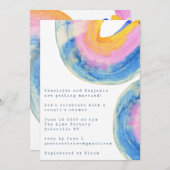 Blauwe Abstracte Waterverf zwenkgraaf Kaart (Voorkant / Achterkant)