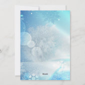 Blauwe Abstracte winter Modern Kerstmis Feestdagenkaart (Achterkant)