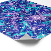 Blauwe Abstracte Wintercanvas afdrukken Poster (Hoek)