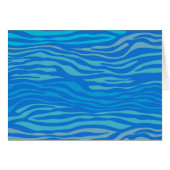 Blauwe Abstracte Zebra streep (Voorkant Horizontaal)
