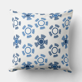 Blauwe Abstracte zon Kussen