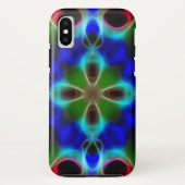 Blauwe abstractie Case-Mate iPhone case (Achterkant)