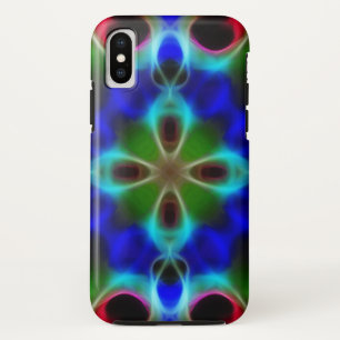 Blauwe abstractie iPhone x hoesje