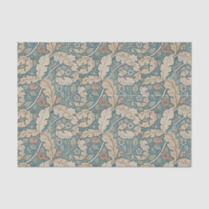 Blauwe Acanthus & roos William Morris ambachtslied Tissuepapier
