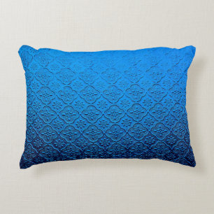 blauwe achtergrond accent kussen