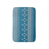 Blauwe achtergrond badmat (Voorkant Verticaal)