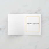 Blauwe achtergrond - boter gele madeliefjes kaart (Binnen)