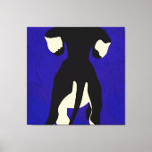 Blauwe achtergrond canvas afdruk (Voorkant)