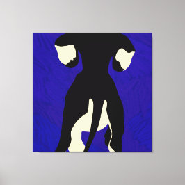 Blauwe achtergrond canvas afdruk