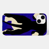 Blauwe achtergrond Case-Mate iPhone case (Achterkant (horizontaal))