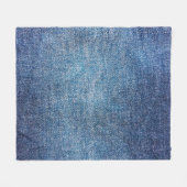 Blauwe achtergrond, denim jeans textuurachtergrond fleece deken (Voorkant (Horizontaal))