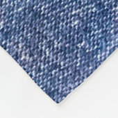 Blauwe achtergrond, denim jeans textuurachtergrond fleece deken (Hoek)