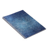 Blauwe achtergrond, denim jeans textuurachtergrond notitieboek (Rechterzijde)