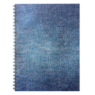 Blauwe achtergrond, denim jeans textuurachtergrond notitieboek