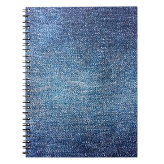 Blauwe achtergrond, denim jeans textuurachtergrond notitieboek (Voorkant)