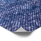 Blauwe achtergrond, denim jeans textuurachtergrond poster (Hoek)