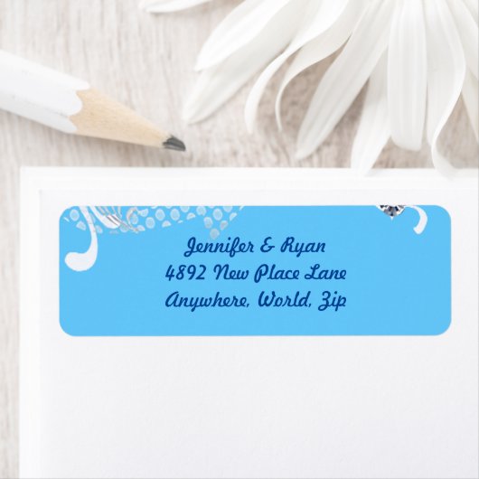 Blauwe achtergrond en diamanten de Etiketten van h (Insitu)