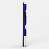 Blauwe achtergrond en grote witte cirkels poolpunt Case-Mate iPhone case (Achterkant/rechts)