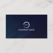 Blauwe achtergrond en witte Logo Visitekaartje (Voorkant)