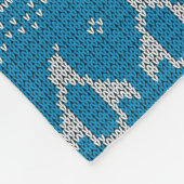 Blauwe achtergrond fleece deken (Hoek)